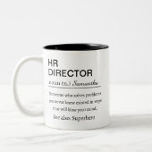 Personalized HR Director Definition HR Manager ツートーンマグカップ (左)