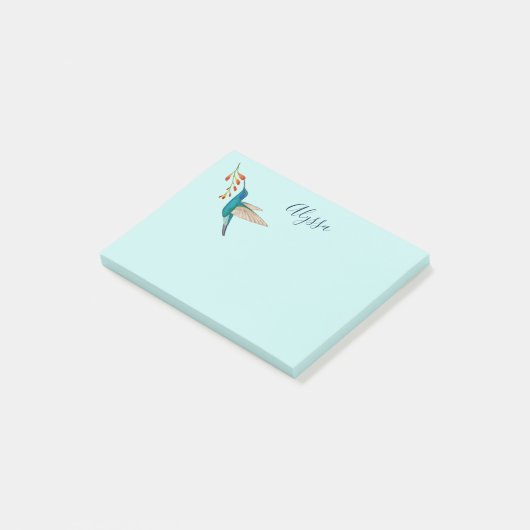 Personalized Hummingbird Notes ポストイット (アングル)