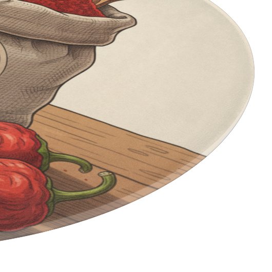 Personalized Hungarian Kalocsai Paprika  カッティングボード (角)