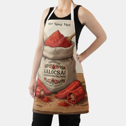 Personalized Hungarian Kalocsai Paprika Apron  エプロン (インサイチュ)