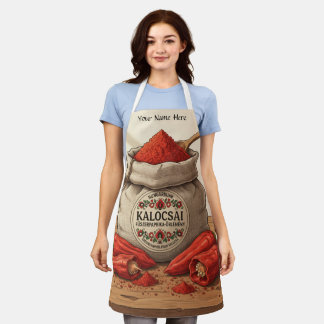 Personalized Hungarian Kalocsai Paprika Apron  エプロン