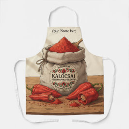 Personalized Hungarian Kalocsai Paprika Apron  エプロン