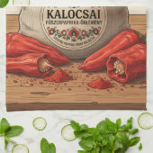 Personalized Hungarian Kalocsai Paprika Apron  キッチンタオル (折り畳み)