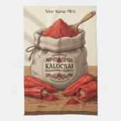 Personalized Hungarian Kalocsai Paprika Apron  キッチンタオル (縦)