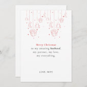 Personalized Husband Christmas Card シーズンカード (正面/裏面)