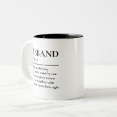 Personalized Husband Mug Newlyweds Gift for Wife ツートーンマグカップ (正面左)