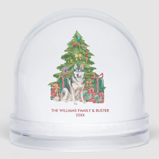 Personalized Husky Dog Christmas (正面)