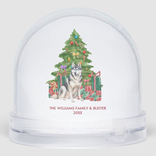 Personalized Husky Dog Christmas (裏面)