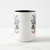 Personalized Hydrangea Flower Name Mug Gift マグカップ (中央)