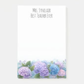 Personalized Hydrangea Flower Teacher Appreciation ポストイット (正面)