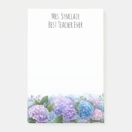 Personalized Hydrangea Flower Teacher Appreciation ポストイット