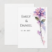 Personalized Hydrangea Save the Date Card セーブザデート (正面/裏面)