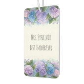 Personalized Hydrangea Teacher Thank You カーエアーフレッシュナー (左)