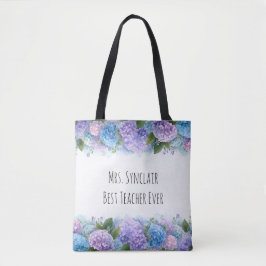 Personalized Hydrangea Teacher Thank You トートバッグ