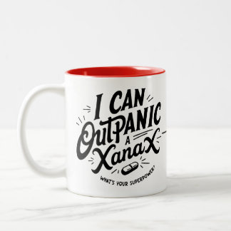 Personalized "I Can Outpanic a Xanex" Ceramic Mug ツートーンマグカップ