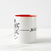 Personalized "I Can Outpanic a Xanex" Ceramic Mug ツートーンマグカップ (中央)