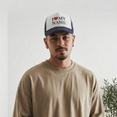 Personalized I Heart Hat, Custom Text Baseball Cap キャップ