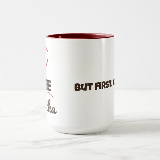 Personalized I Love Coffee Mug Gift for Her マグカップ (中央)