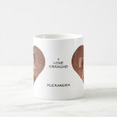 Personalized I Love Grandad 2 Photo Gift  コーヒーマグカップ (中央)