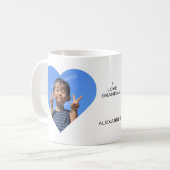 Personalized I Love Grandma 2 Photo Gift  コーヒーマグカップ (正面左)