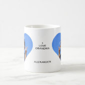 Personalized I Love Grandma 2 Photo Gift  コーヒーマグカップ (中央)