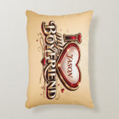 Personalized I Love My Boyfriend Custom Name アクセントクッション (正面(垂直))