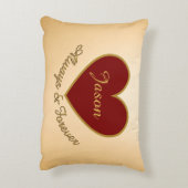 Personalized I Love My Boyfriend Custom Name アクセントクッション (裏面(縦))