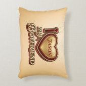 Personalized I Love My Boyfriend Custom Name アクセントクッション (正面(垂直))