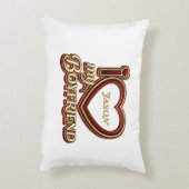 Personalized I Love My Boyfriend Custom Name アクセントクッション (裏面(縦))