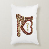 Personalized I Love My Boyfriend Custom Name アクセントクッション (正面(垂直))