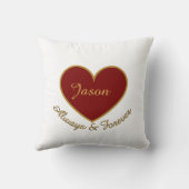 Personalized I Love My Boyfriend Custom Name クッション (裏面)