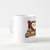 Personalized I Love My Boyfriend Custom Name コーヒーマグカップ (正面左)