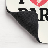 Personalized I Love My Parrot Heart Typography マウスパッド (コーナー)