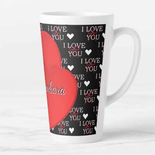 Personalized I Love you  カフェラテマグ (右)