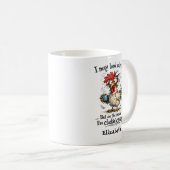 Personalized I May Look Calm Clucking Crazy コーヒーマグカップ (正面右)