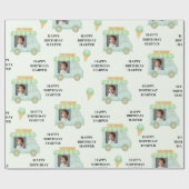 Personalized Ice Cream Truck Photo Birthday ラッピングペーパー (フラット)