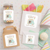 Personalized Ice Cream Truck Rainbow Sprinkle  スクエアシール