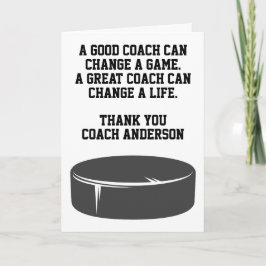 Personalized Ice Hockey Coach From Team Players カード