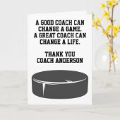 Personalized Ice Hockey Coach From Team Players カード (黄色い花)