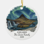 Personalized Iceland Ornament, Iceland セラミックオーナメント (正面)