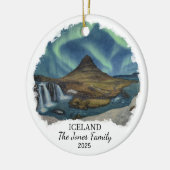 Personalized Iceland Ornament, Iceland セラミックオーナメント (左)