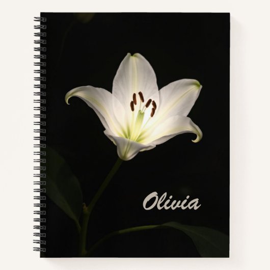 Personalized Illuminated Tulip Spiral Notebook ノートブック (正面)