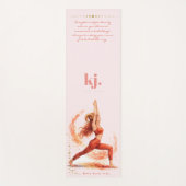 Personalized Illustrated Aries Zodiac Quote ヨガマット (正面)