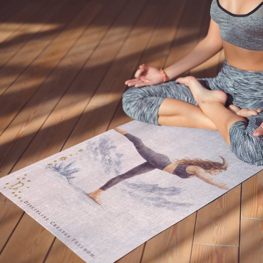 Personalized Illustrated Capricorn Zodiac Quote ヨガマット