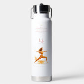 Personalized Illustrated Leo Zodiac Quote ウォーターボトル (正面)