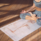 Personalized Illustrated Libra Zodiac Quote ヨガマット