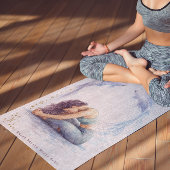 Personalized Illustrated Pisces Zodiac Quote ヨガマット