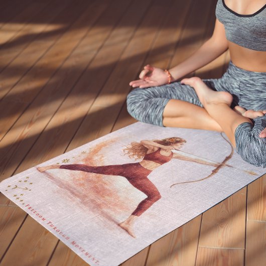 Personalized Illustrated Sagittarius Zodiac Quote ヨガマット