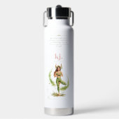 Personalized Illustrated Taurus Zodiac Quote ウォーターボトル (正面)