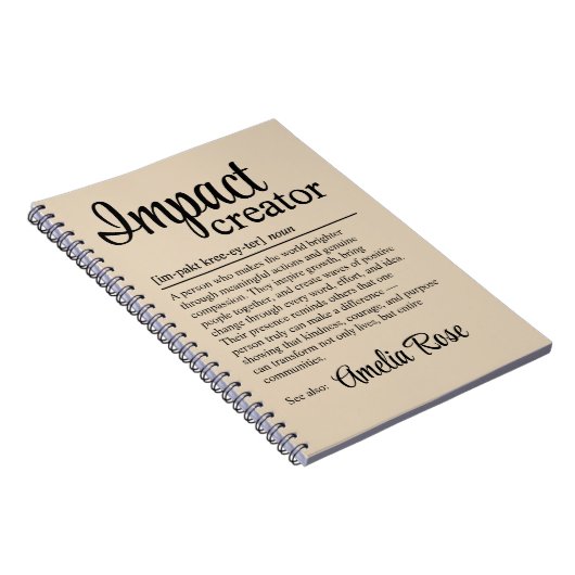 Personalized Impact Creator Definition ノートブック (右側)
